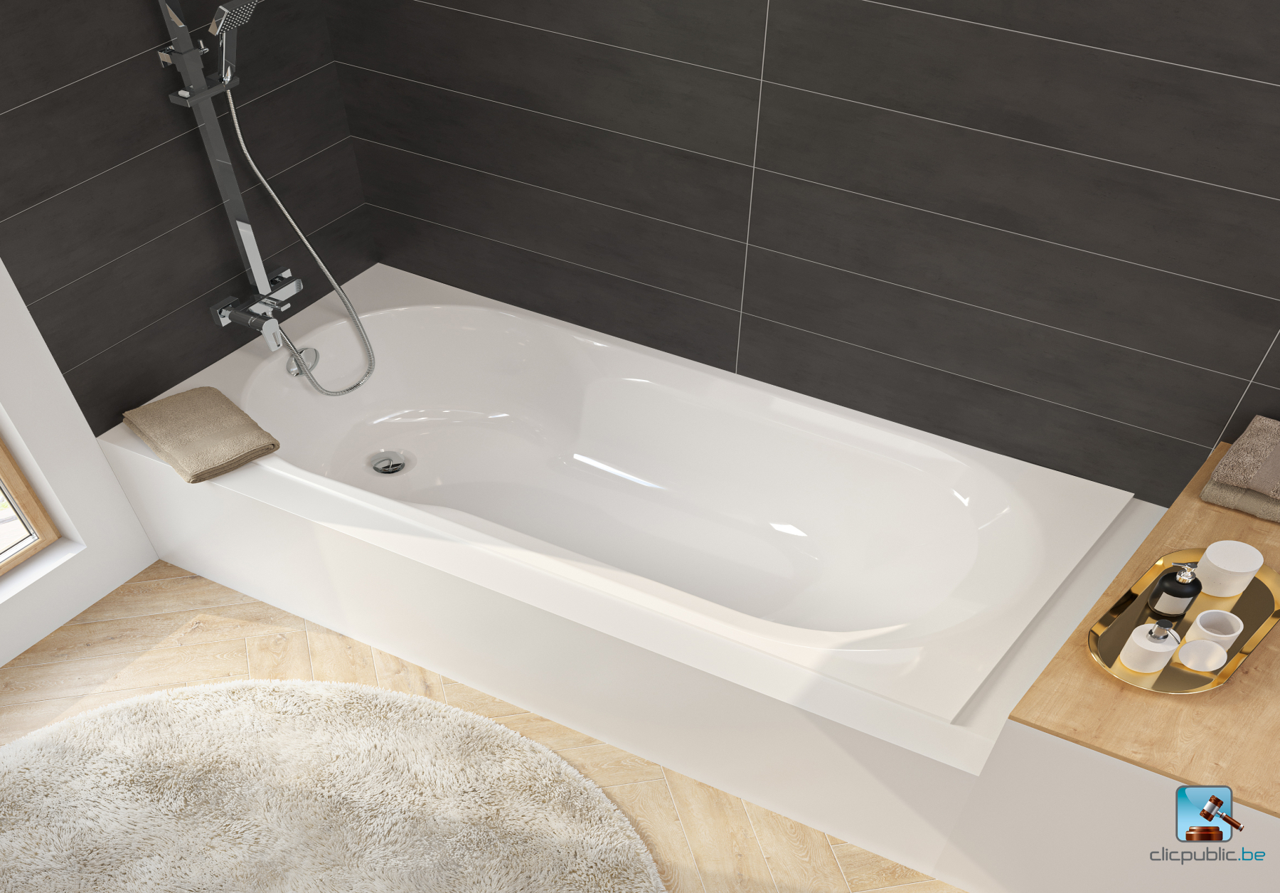 TWINSIDE Baignoire rectangulaire