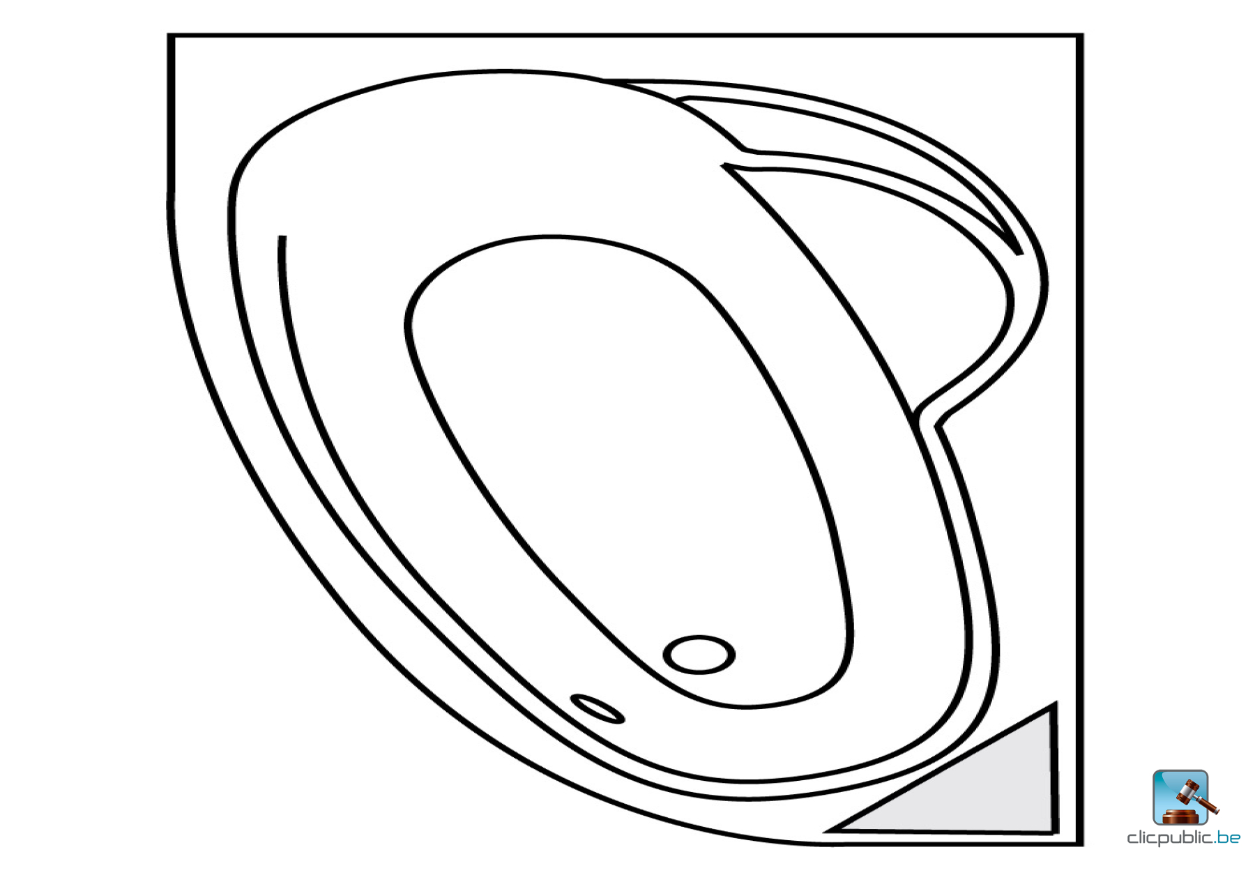 LADIVA JUNIOR Baignoire asymétrique droite