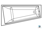 SPACY GAIN DE PLACE Baignoire asymétrique gauche