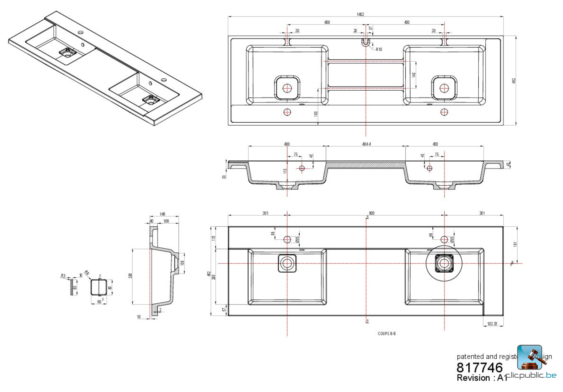 FIX ALU Tablier d'angle pour balnéo