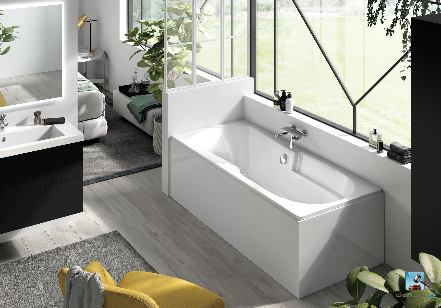 YMEA Baignoire rectangulaire