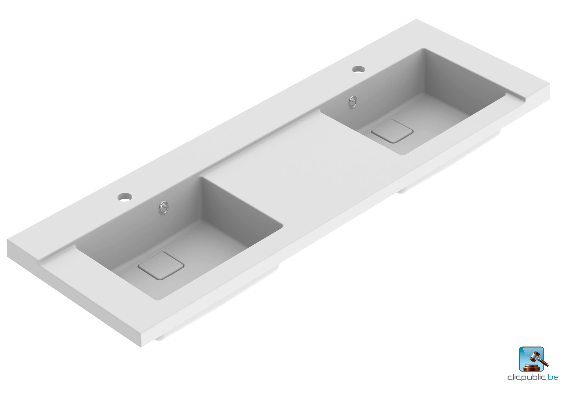 C'RAM Plan de toilette 120 cm double vasque