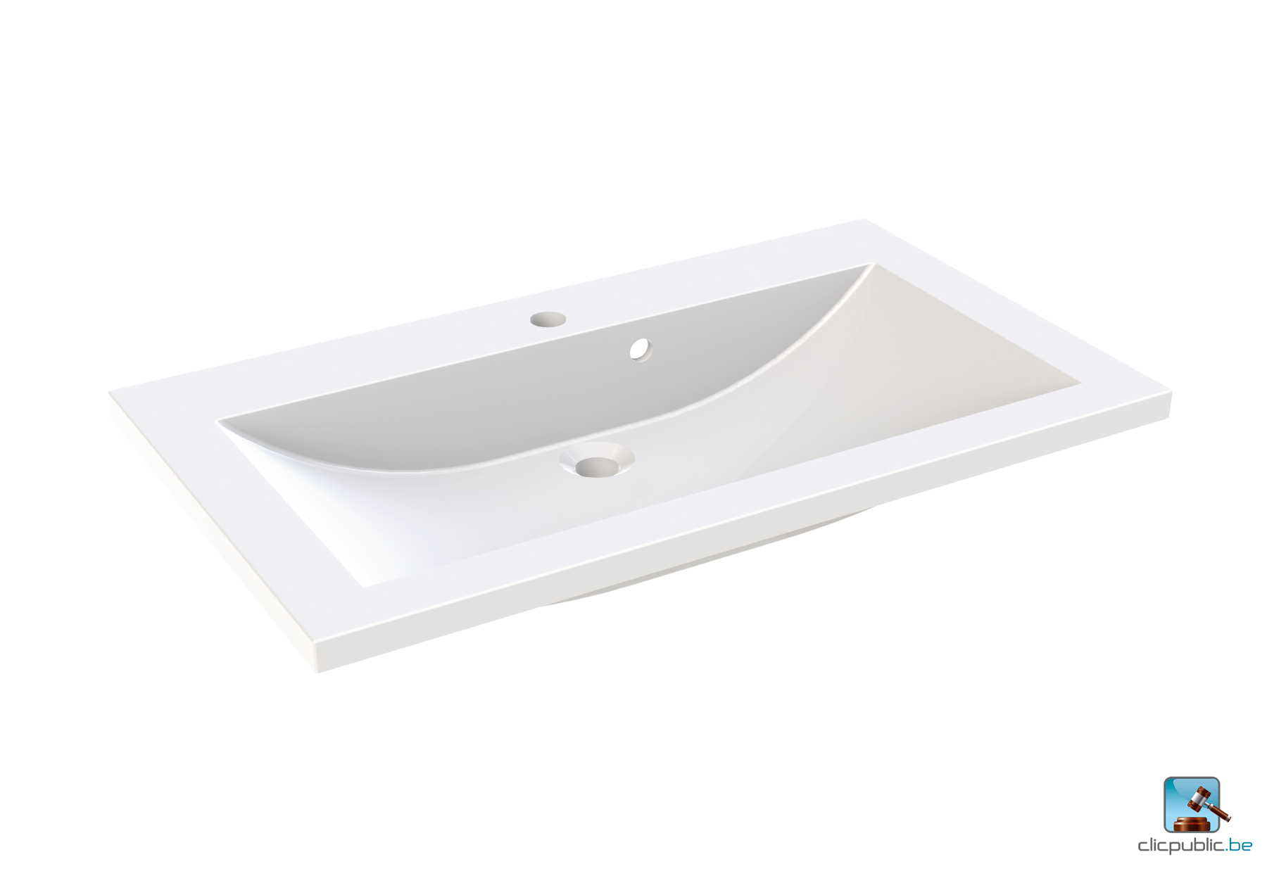CURVY Plan de toilette 80 cm