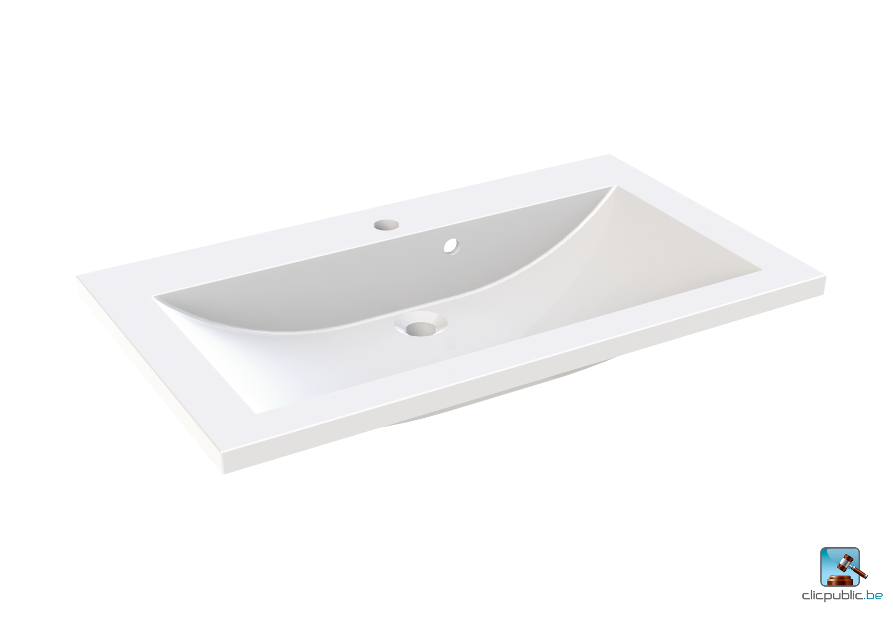 CURVY Plan de toilette 80 cm