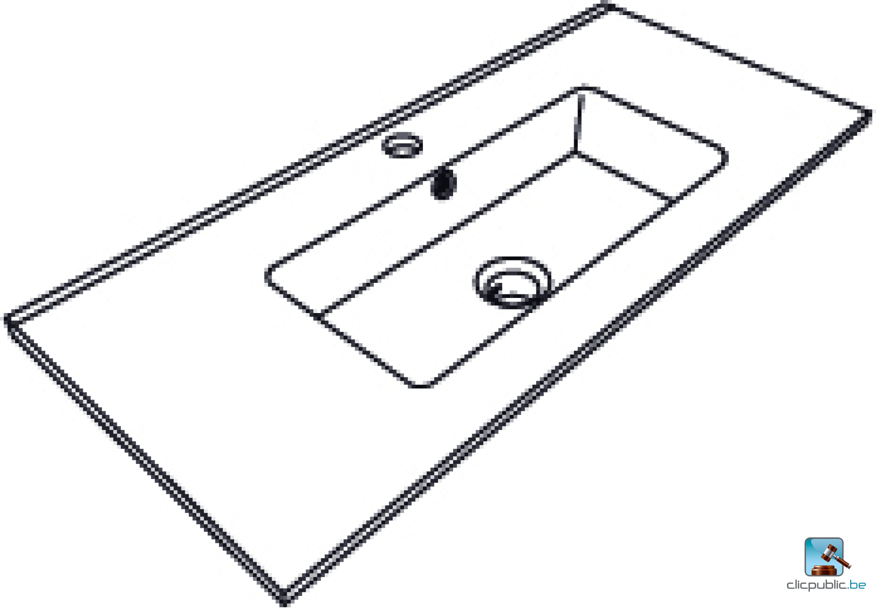 DESY Plan de toilette 61 cm