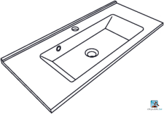 DESY Plan de toilette 81 cm