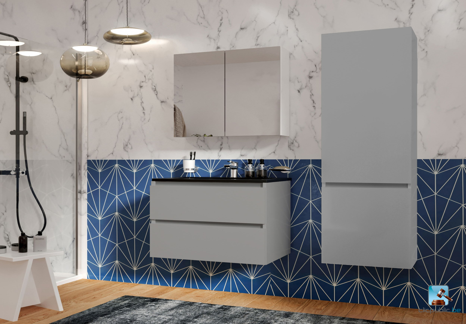 TOBI Plan de toilette 80 cm