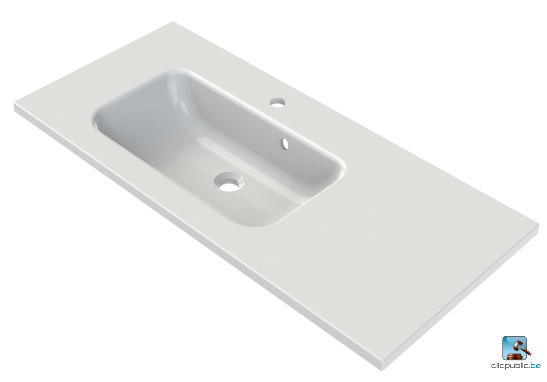 SWEET Plan de toilette 100 cm vasque gauche