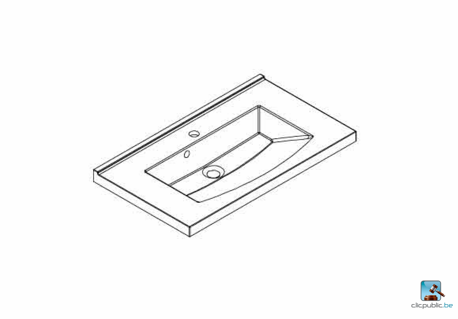 MIND Plan de toilette 90 cm