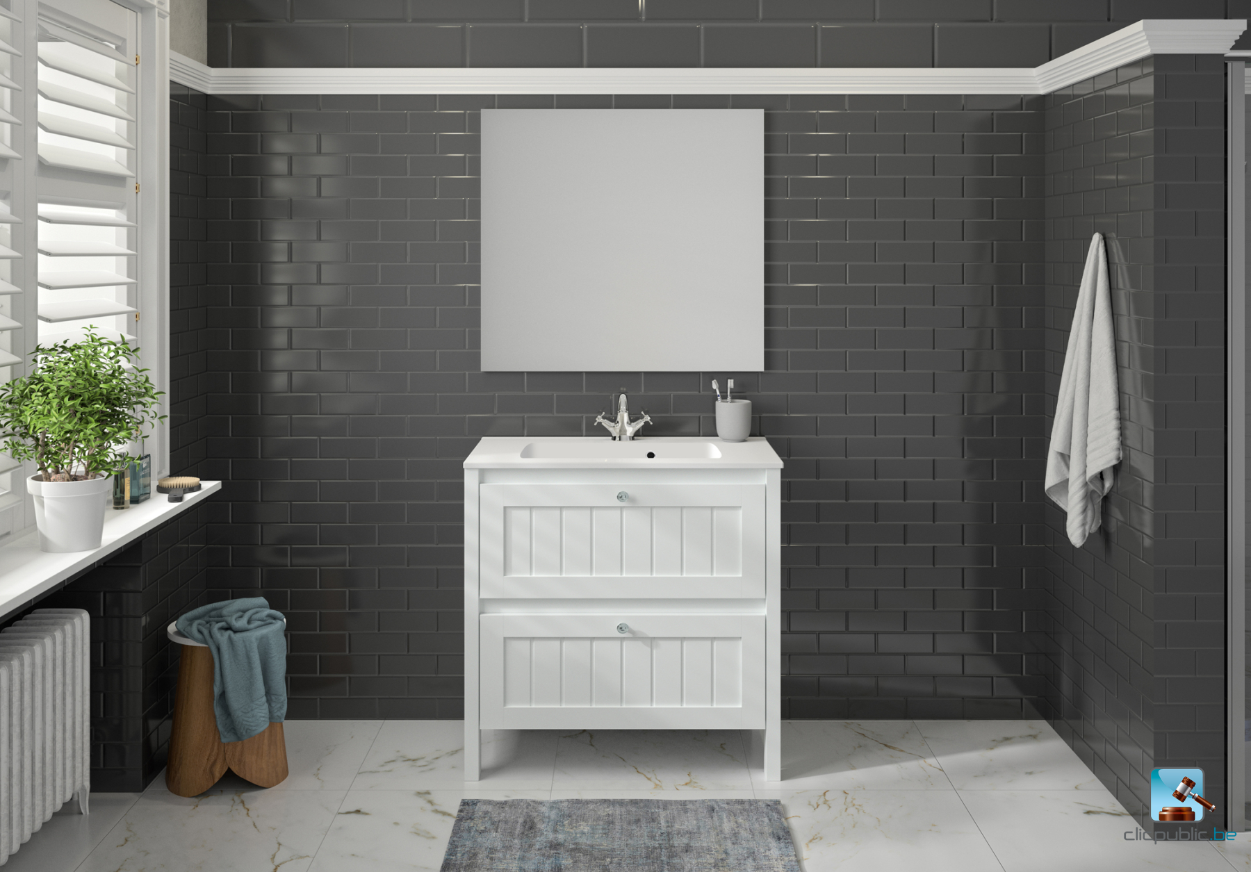 STYLE Plan de toilette 80 cm