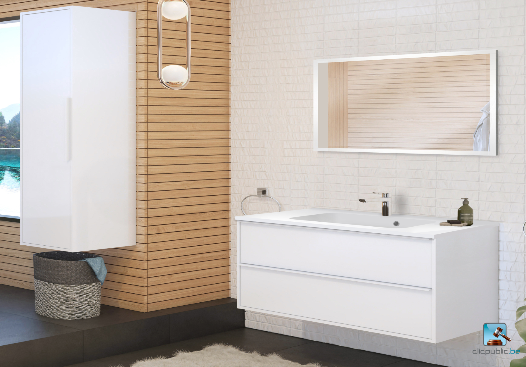 STYLE Plan de toilette 100 cm