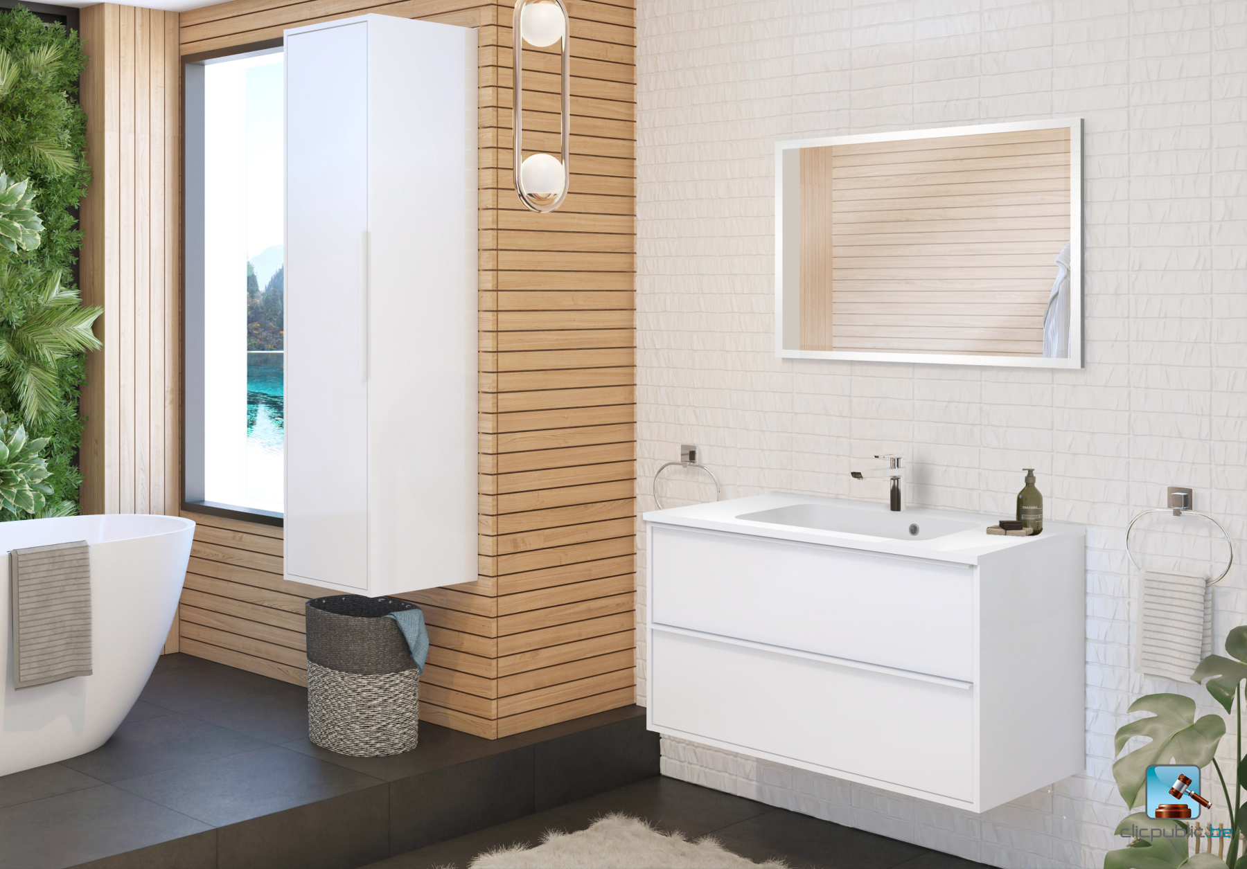 STYLE Plan de toilette 100 cm