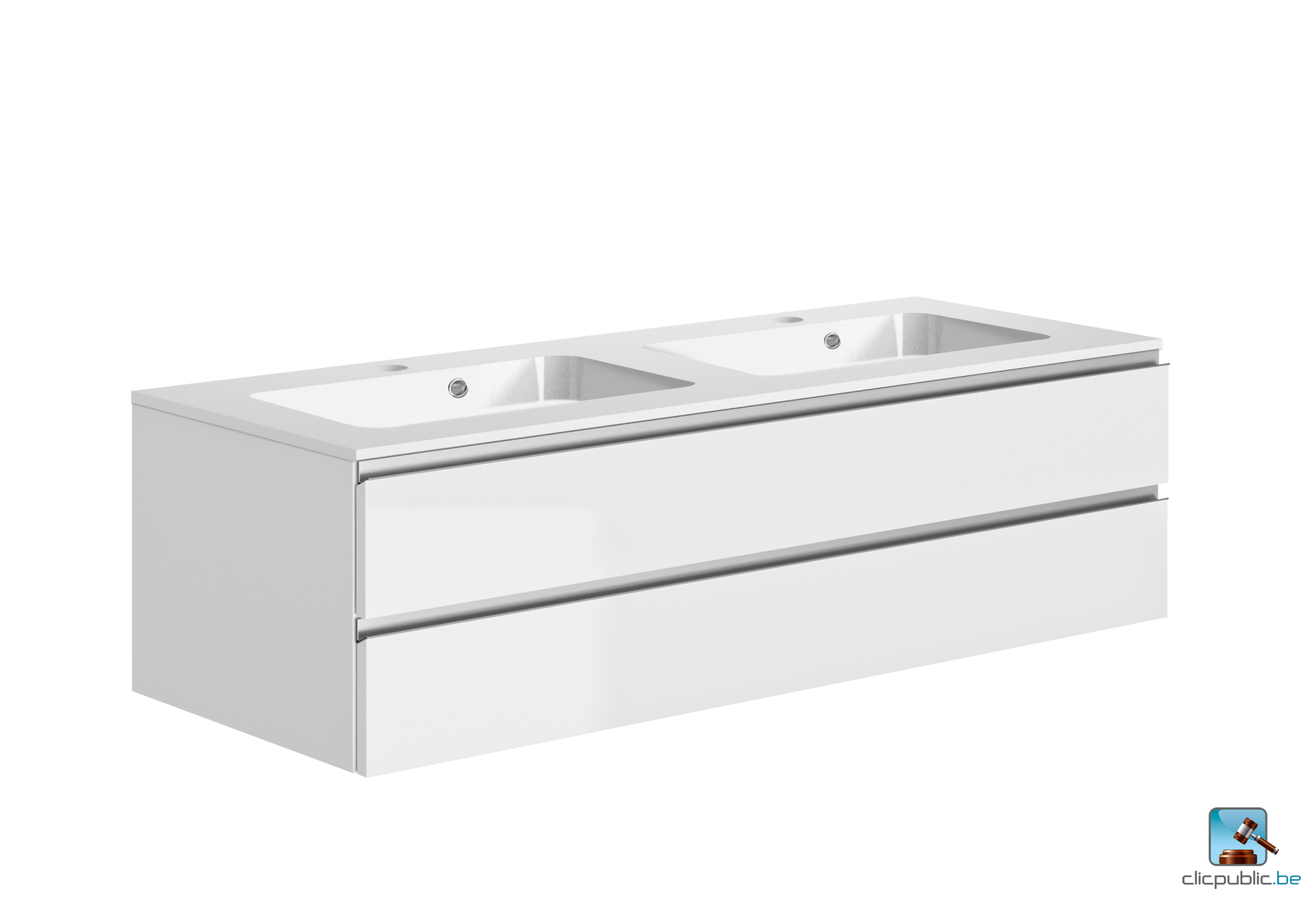 STYLE Plan de toilette 120 cm double vasque