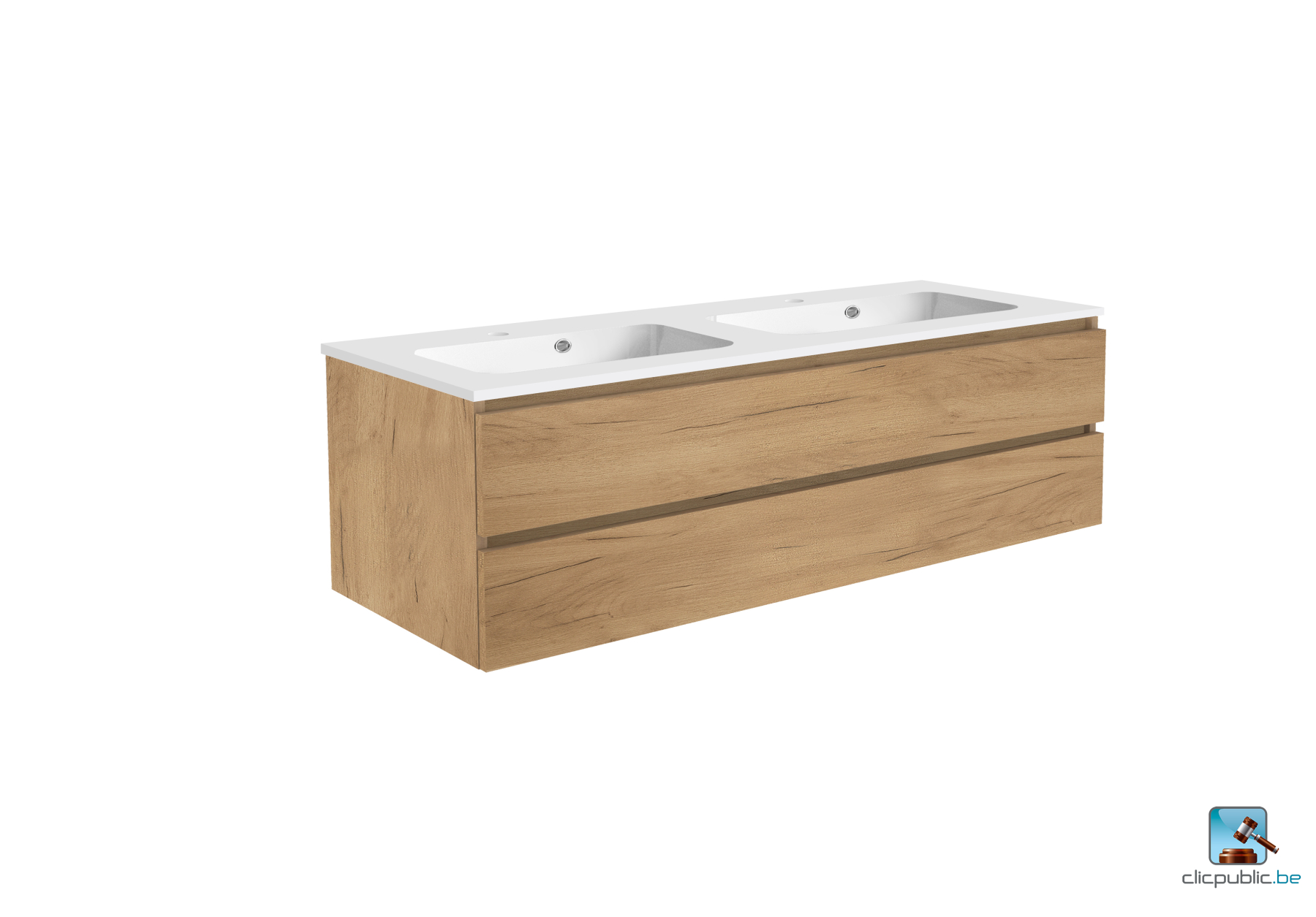 STYLE Plan de toilette 120 cm double vasque