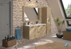STYLE Plan de toilette 120 cm double vasque