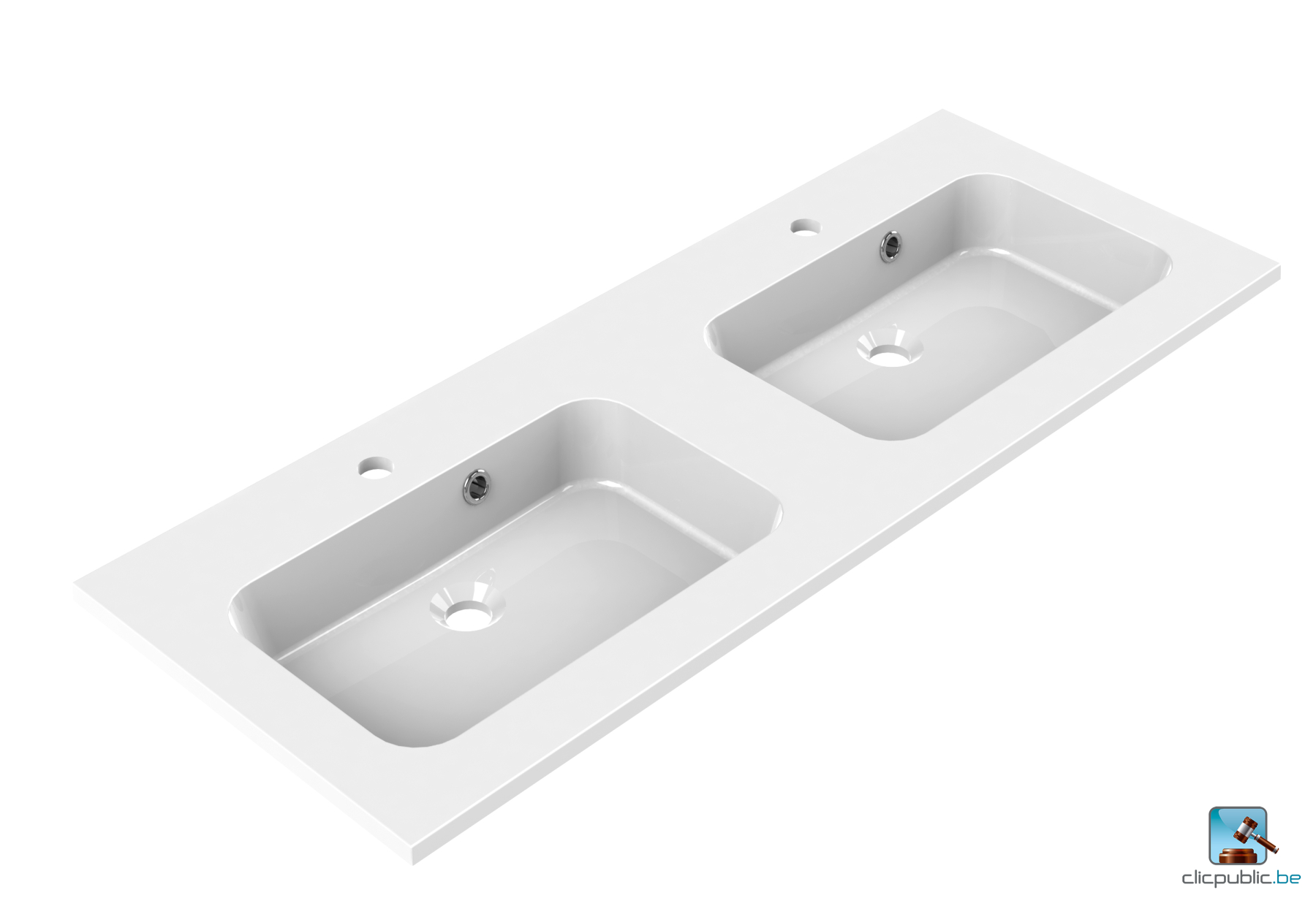 STYLE Plan de toilette 120 cm double vasque