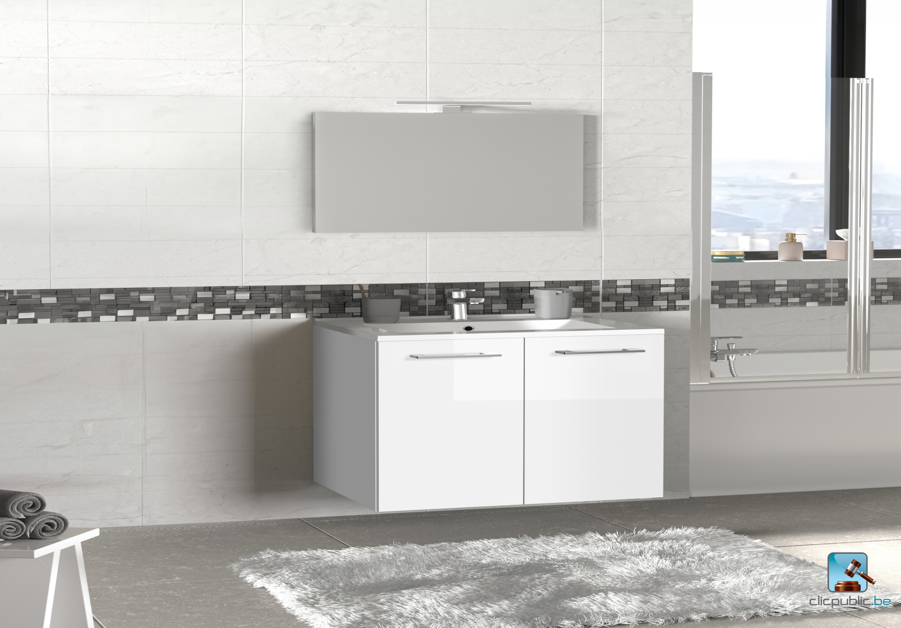 TOBI Plan de toilette 60 cm