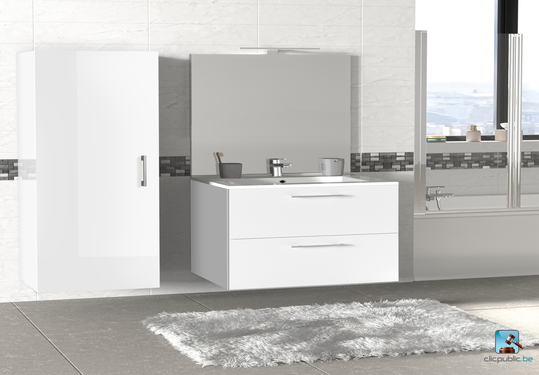 TOBI Plan de toilette 60 cm