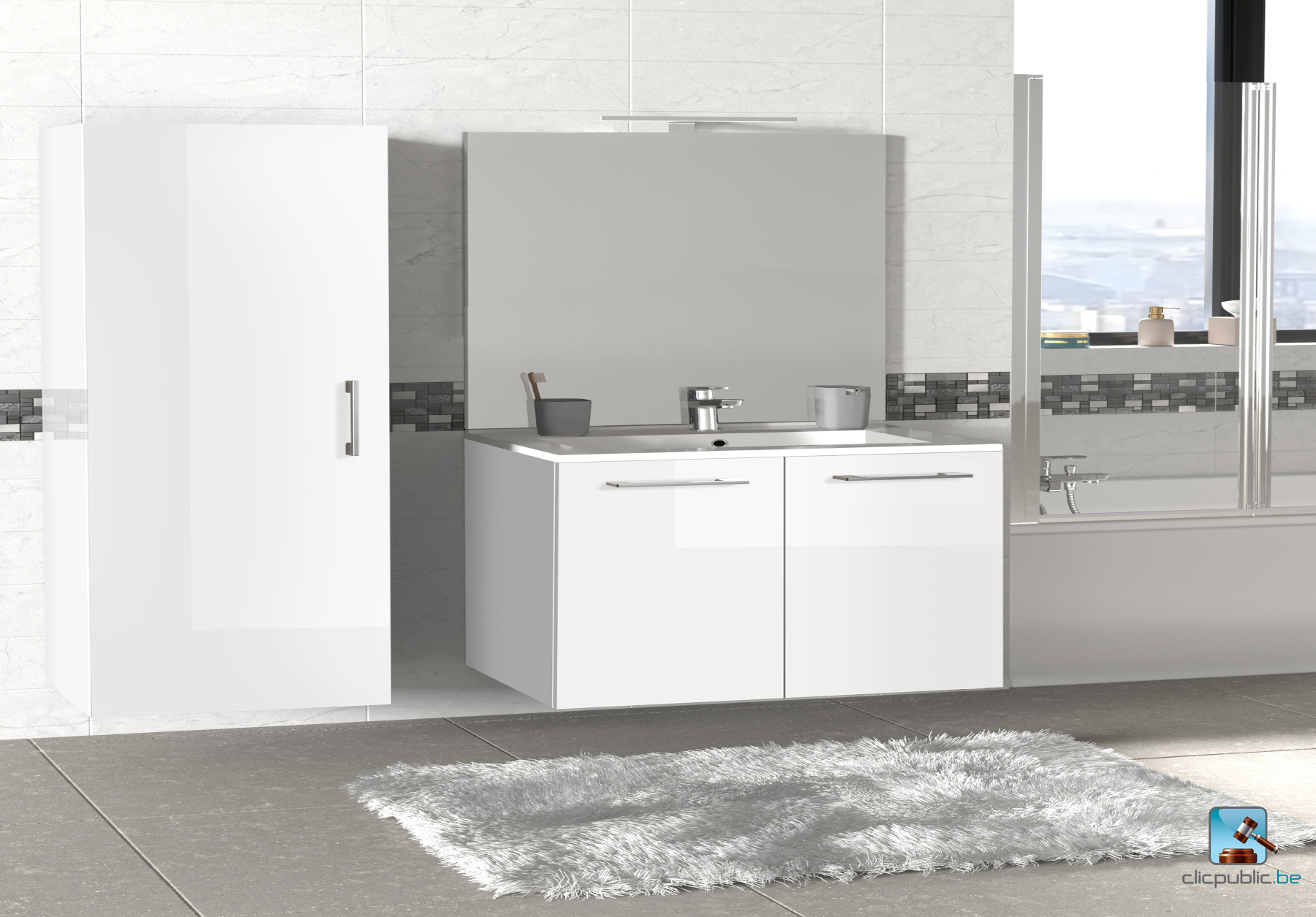 TOBI Plan de toilette 60 cm