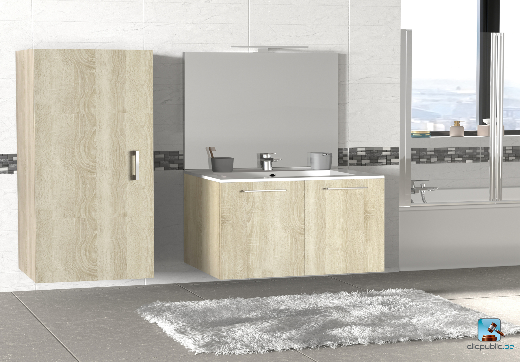 TOBI Plan de toilette 60 cm