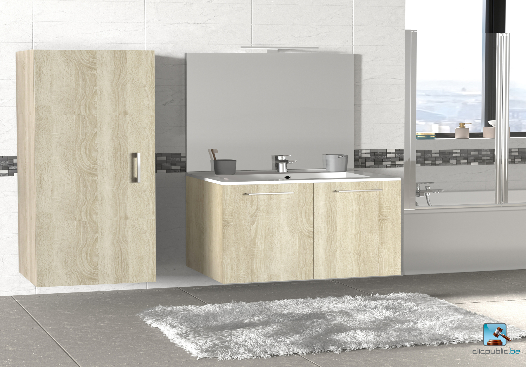 TOBI Plan de toilette 60 cm