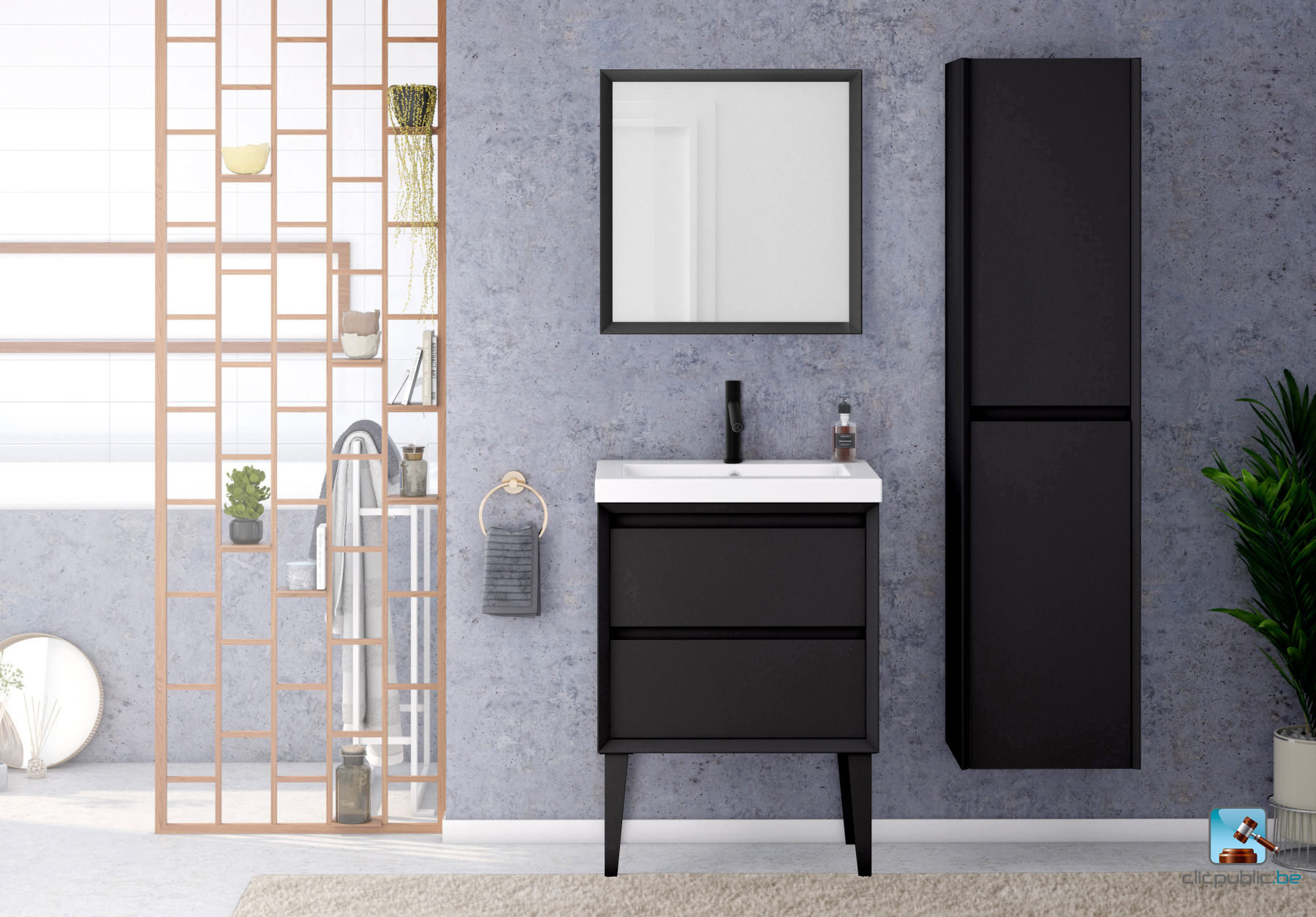 TOBI Plan de toilette 60 cm