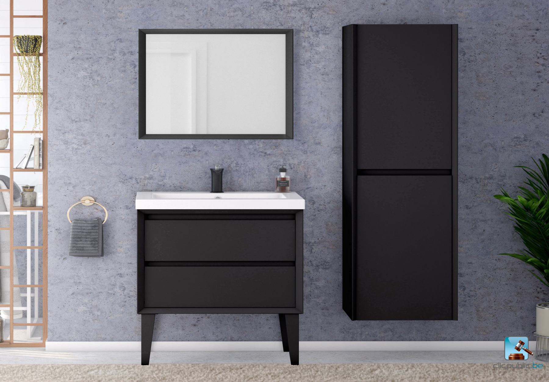 TOBI Plan de toilette 60 cm