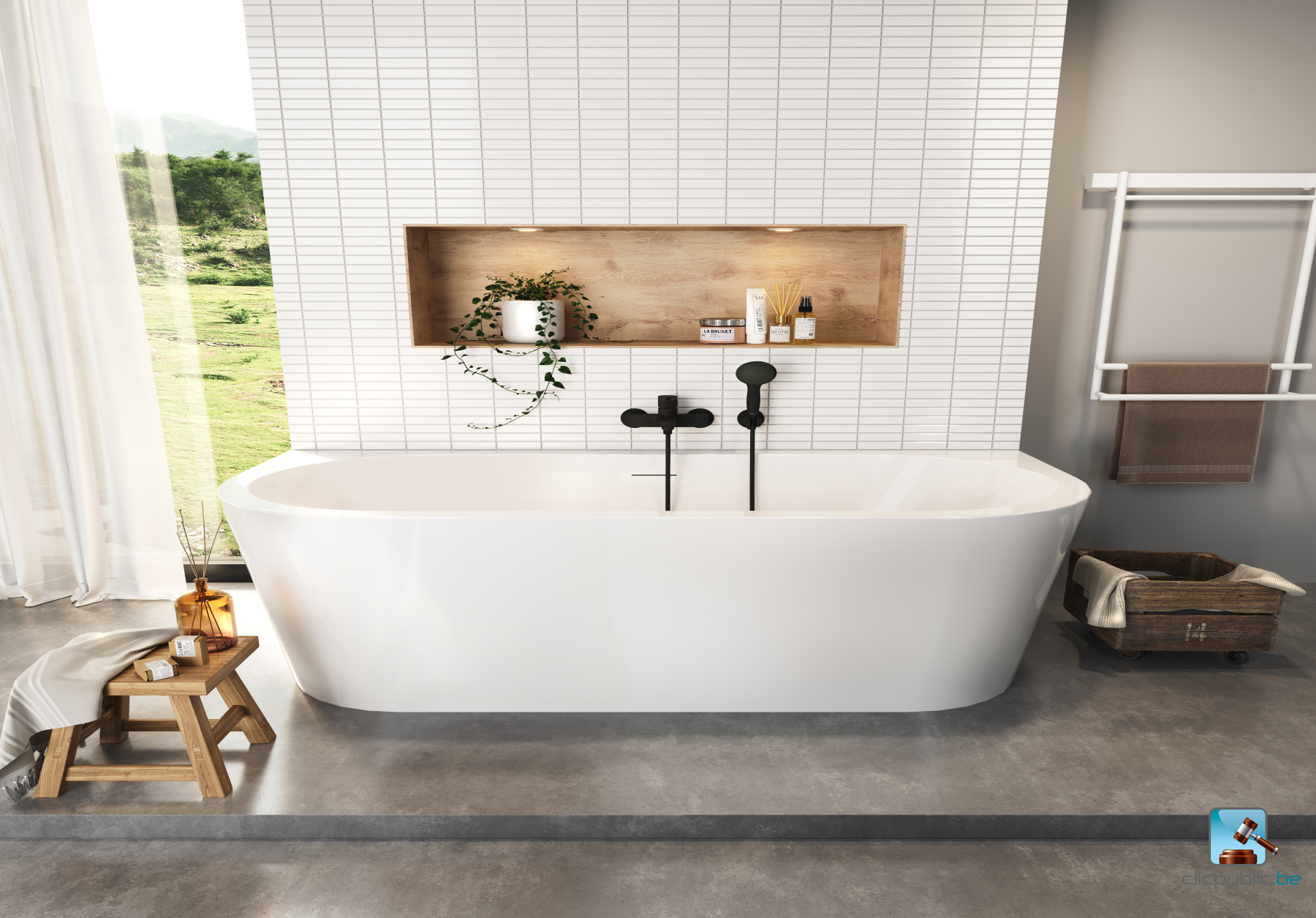 PHILOA Baignoire autoportante