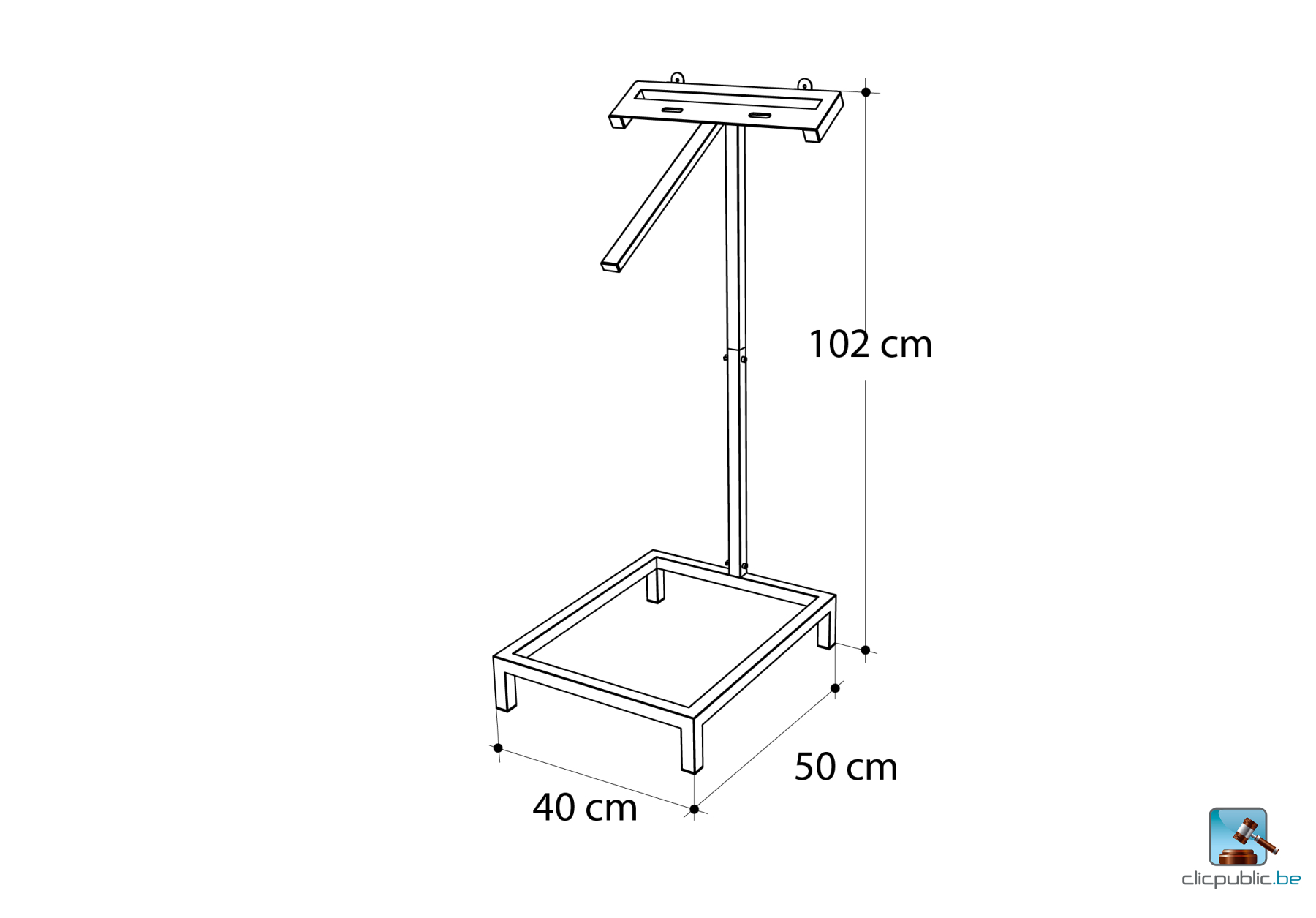 OPTIONS ABATTANTS Présentoir métal 12 abattants