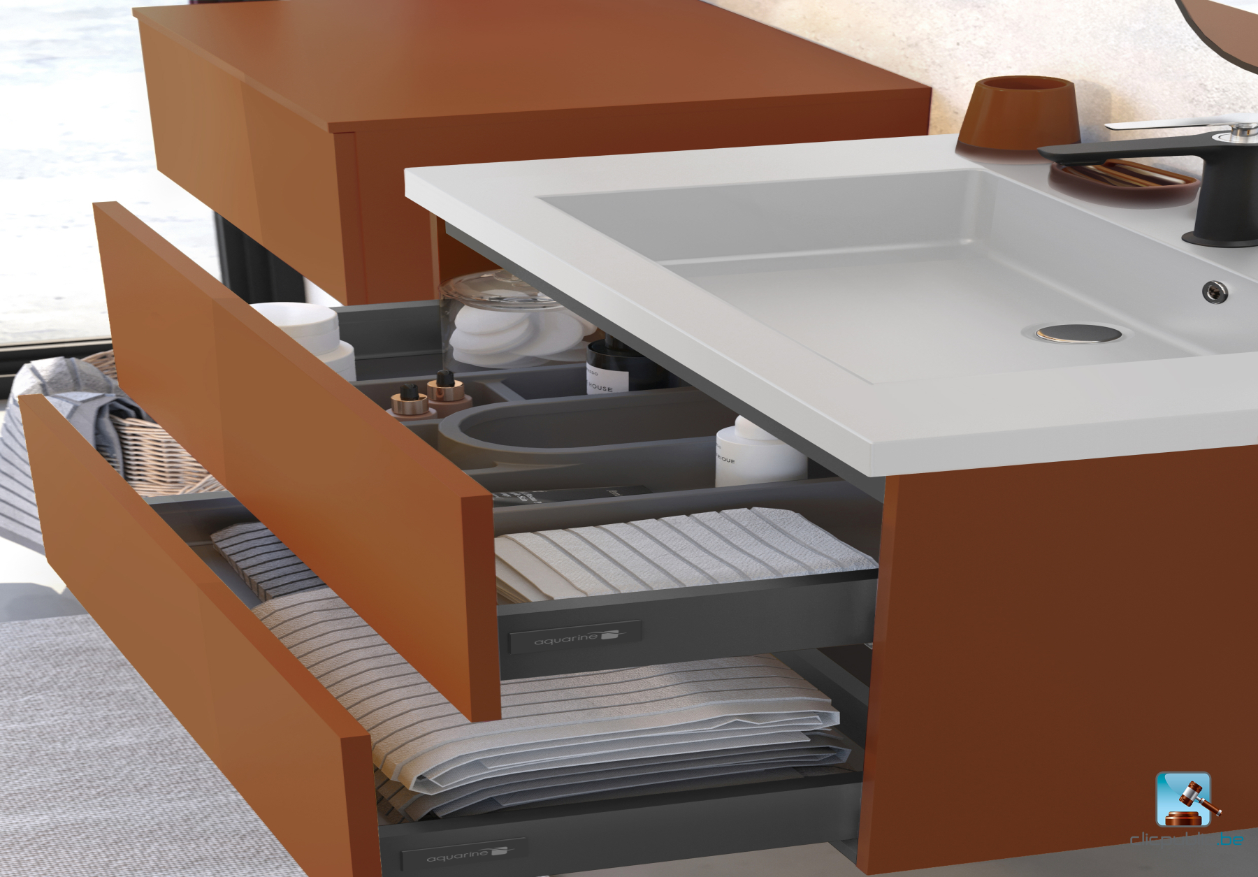 KOLE Plan de toilette 80 cm