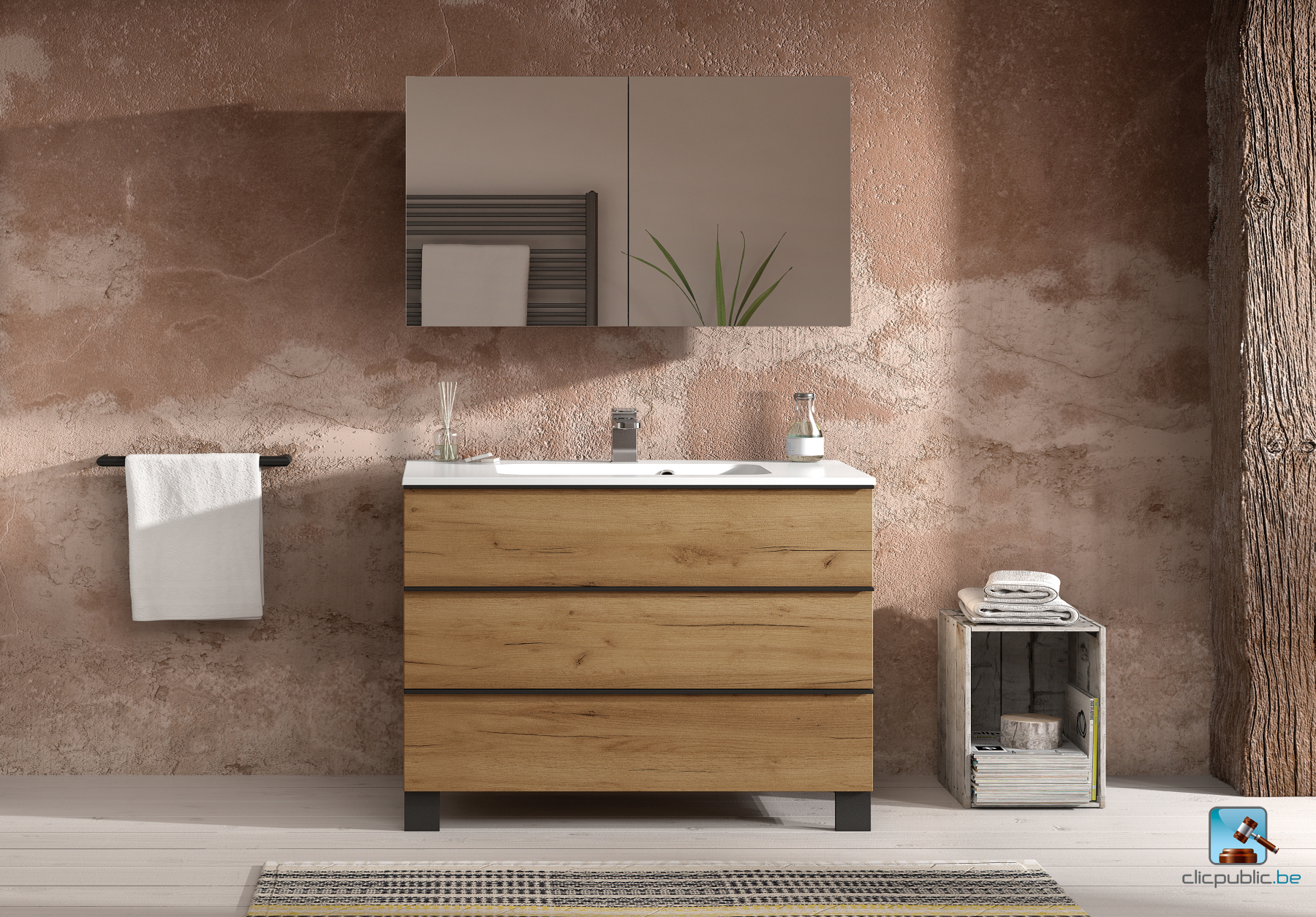 MILO Plan de toilette 80 cm