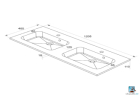 MILO Plan de toilette 120 cm double vasque
