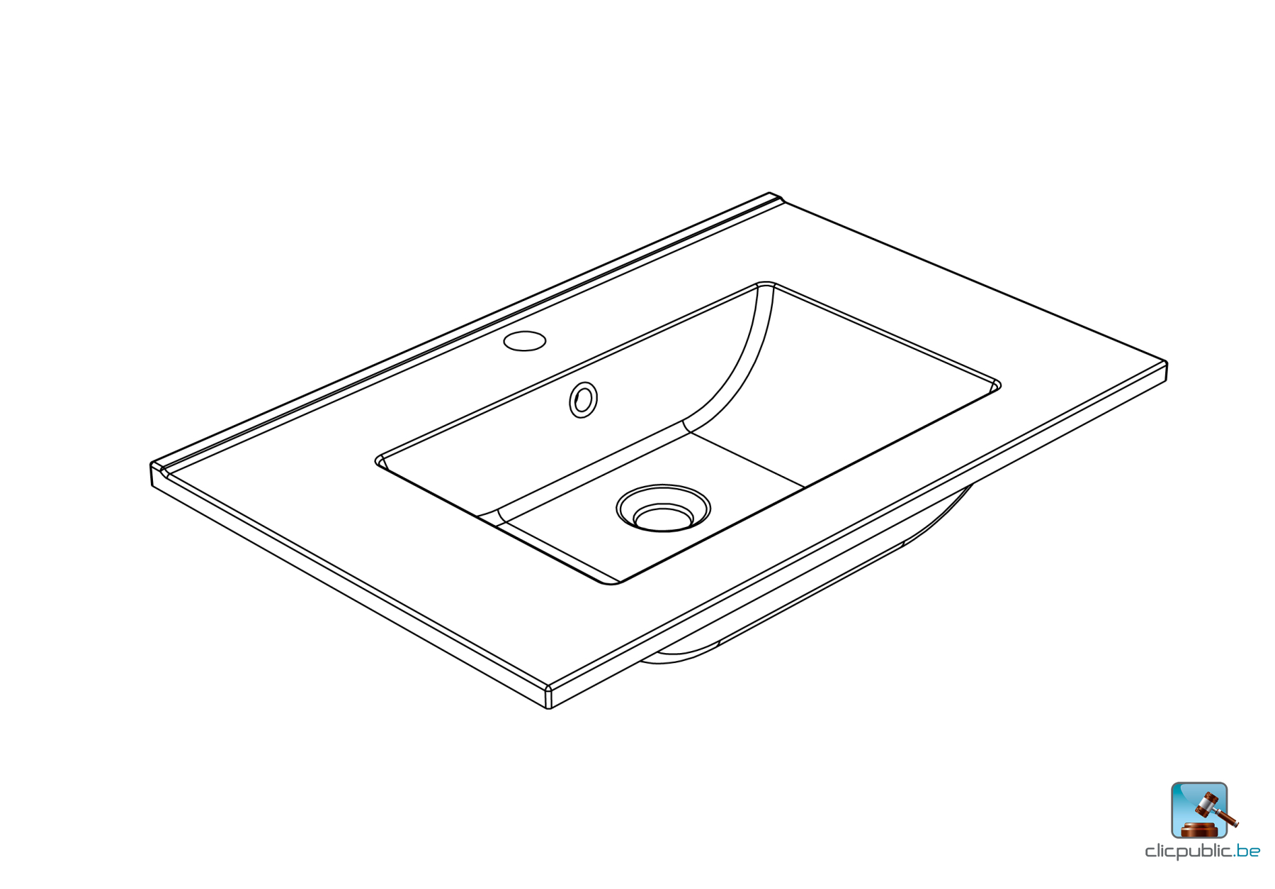PRIMO Plan de toilette 71 cm