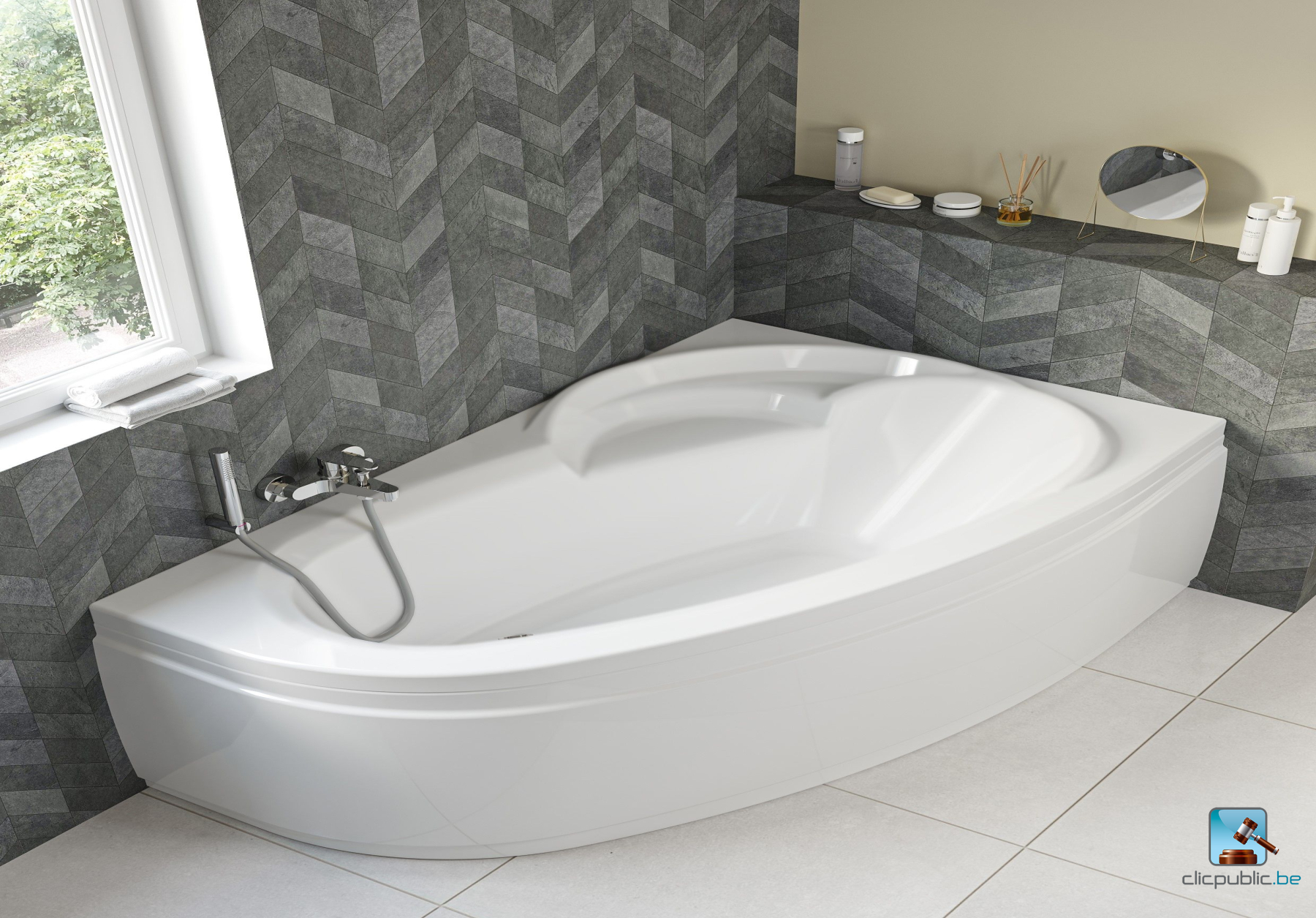 SLIDE SOLIDSURFACE Plan de toilette 100 cm