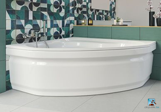 SERENA Baignoire autoportante angle gauche