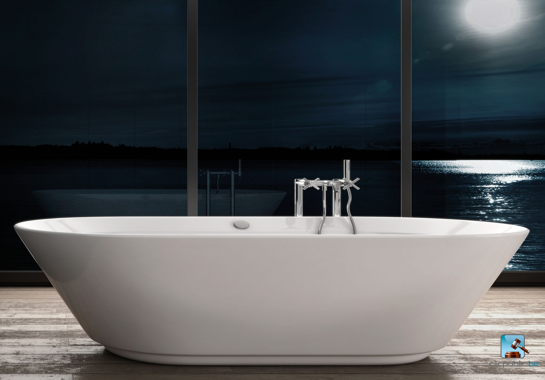 ZORA Baignoire autoportante oblongue