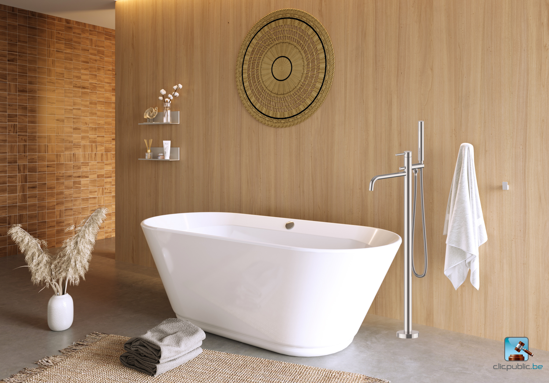 ZORA Baignoire autoportante oblongue