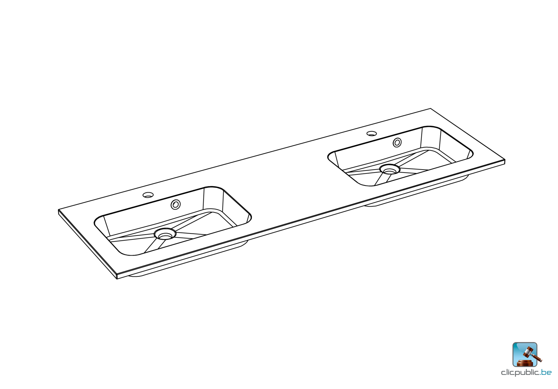 STYLE Plan de toilette 150 cm