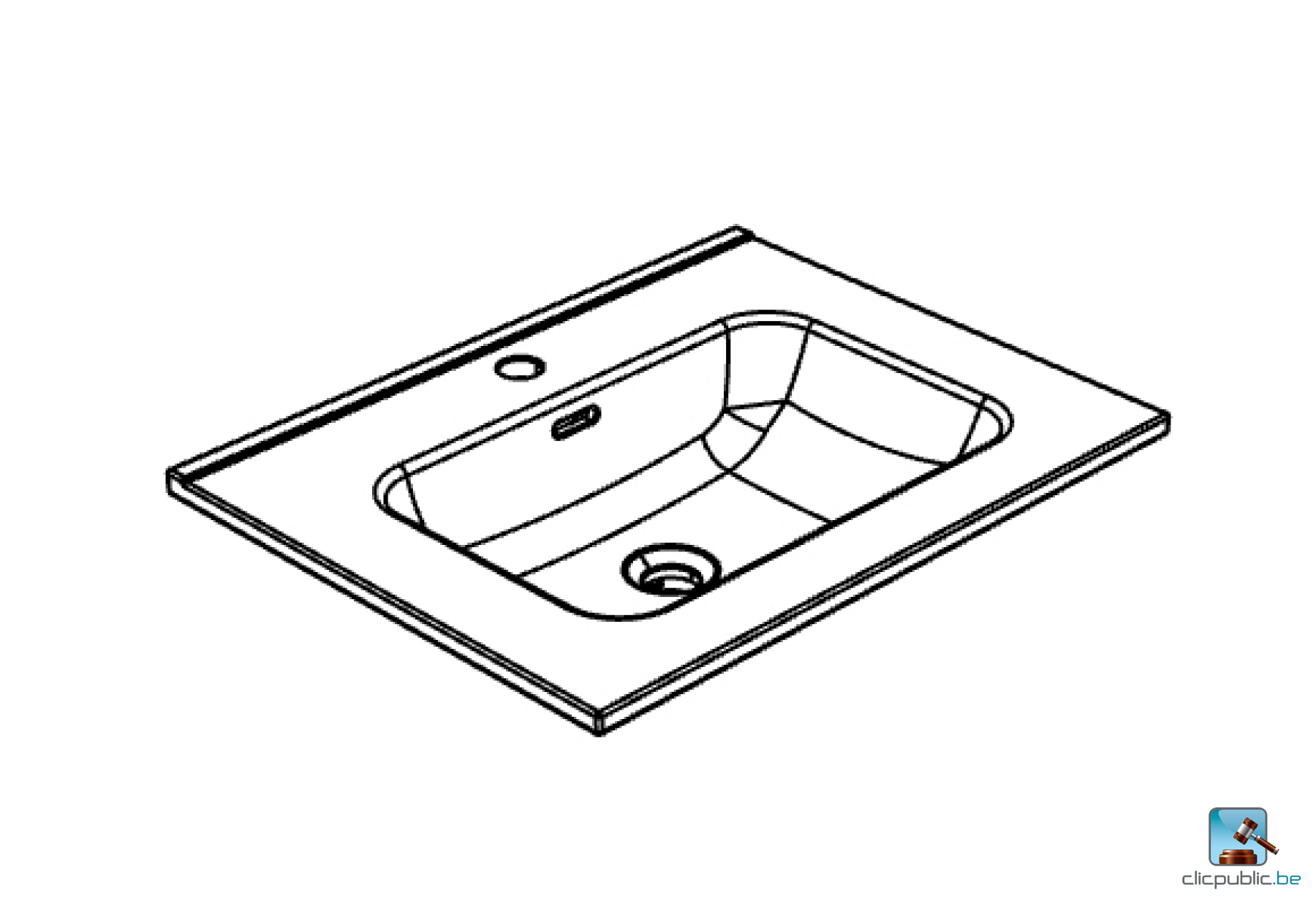 FASCINE Plan de toilette 60 cm
