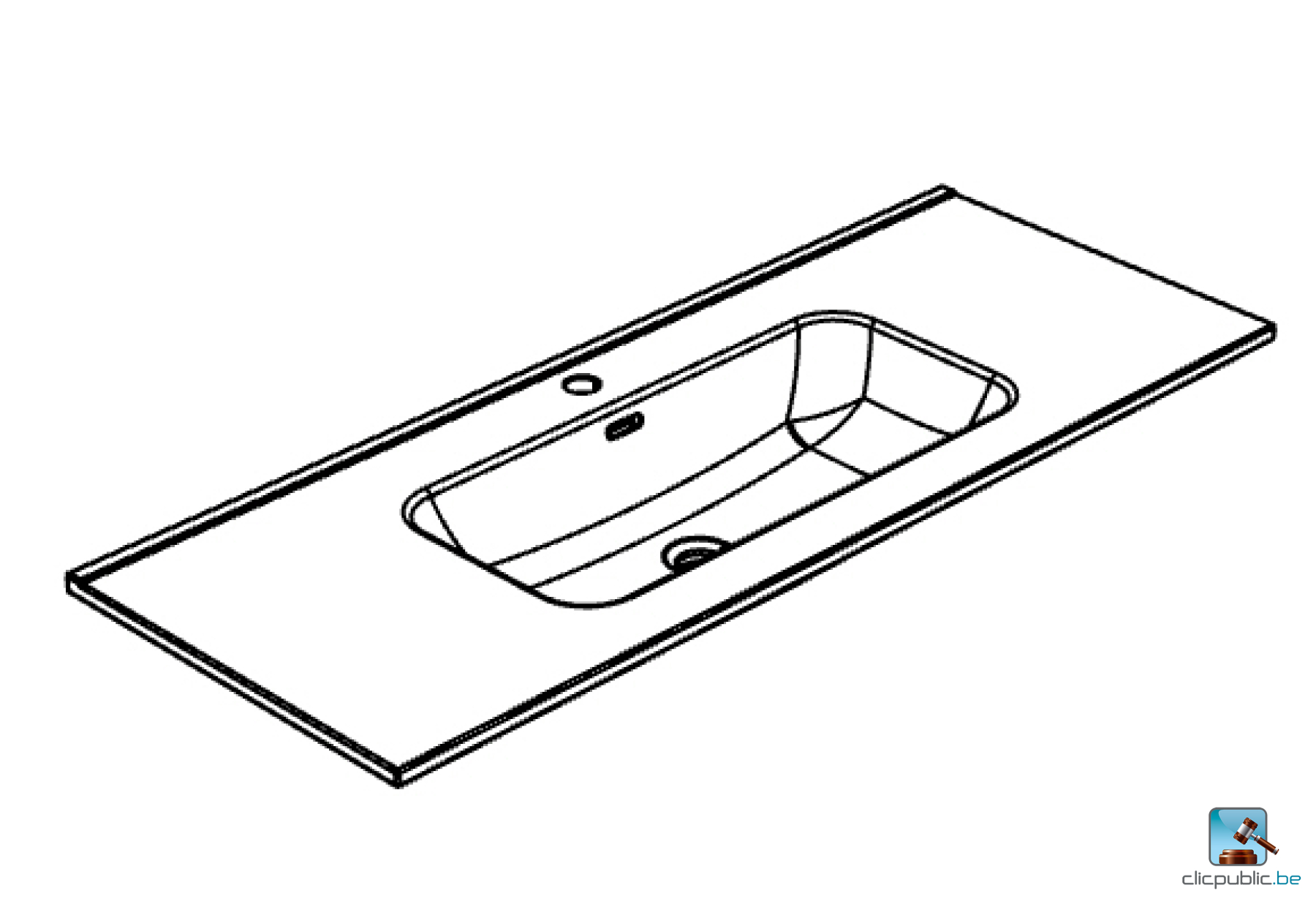 FASCINE Plan de toilette 120 cm