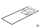 FASCINE Plan de toilette 120 cm simple vasque à droite
