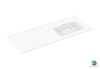 FASCINE Plan de toilette 120 cm simple vasque à droite