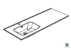 FASCINE Plan de toilette 120 cm simple vasque à gauche