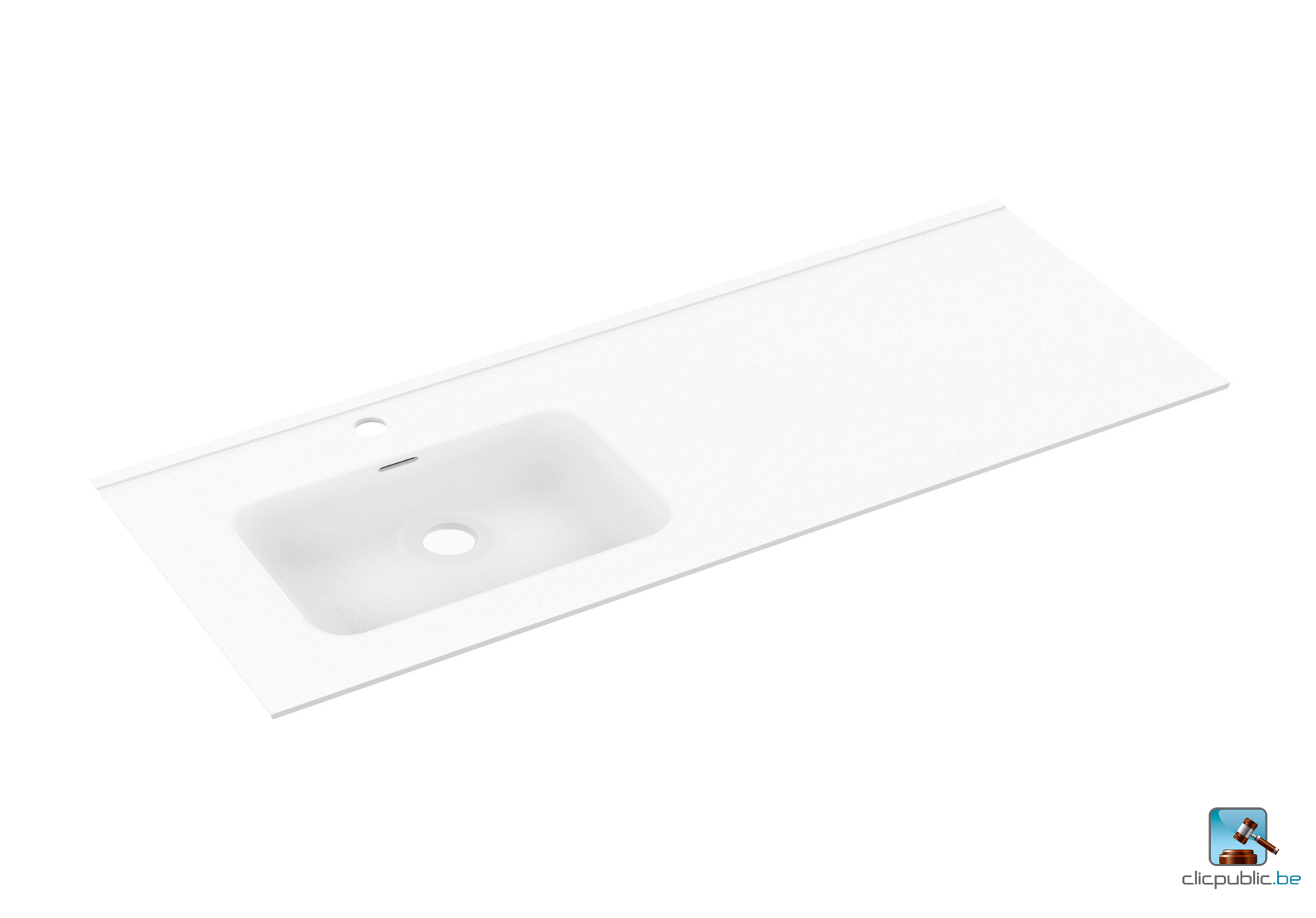 FASCINE Plan de toilette 120 cm simple vasque à gauche