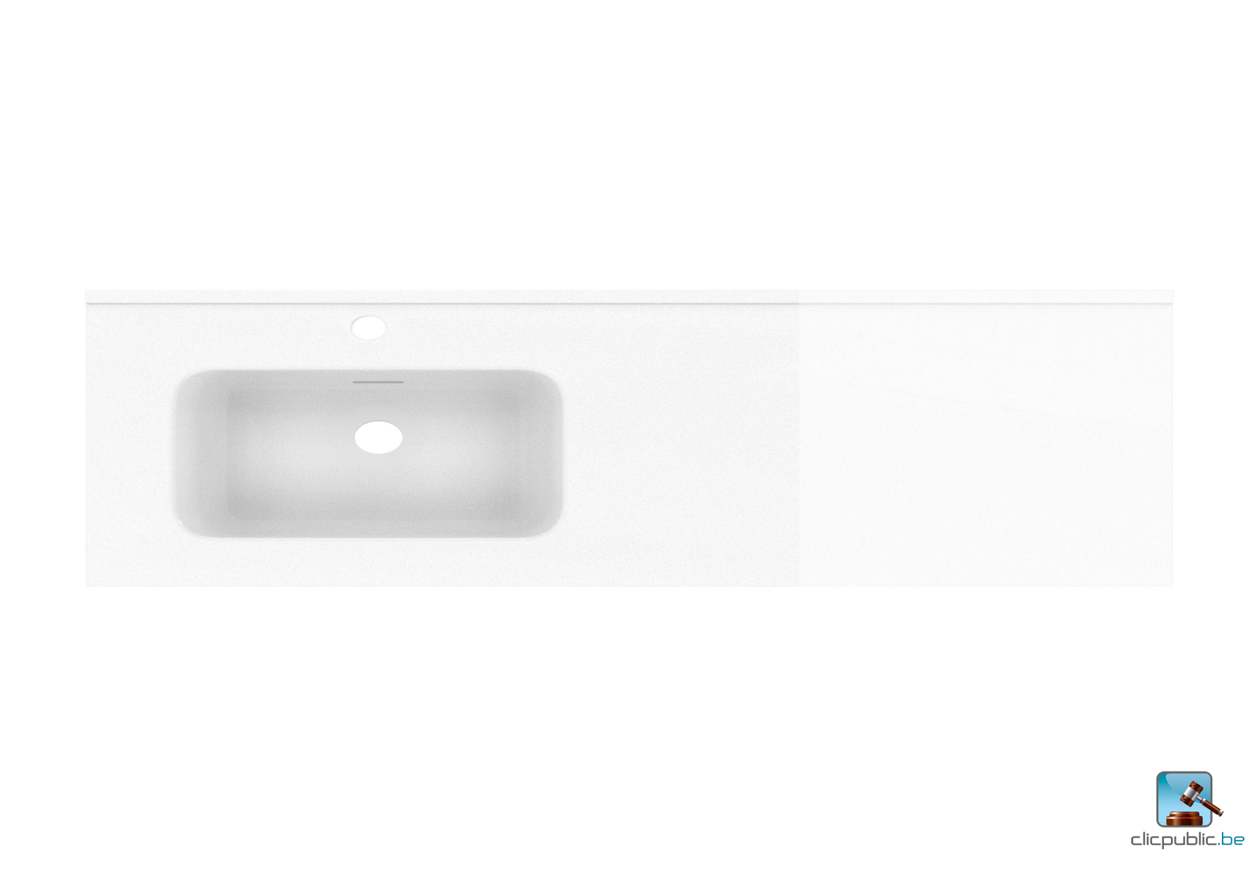 FASCINE Plan de toilette 120 cm simple vasque à gauche