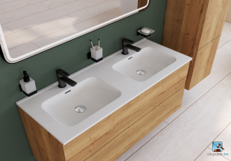 KOSMIK Plan de toilette 120 cm double vasque